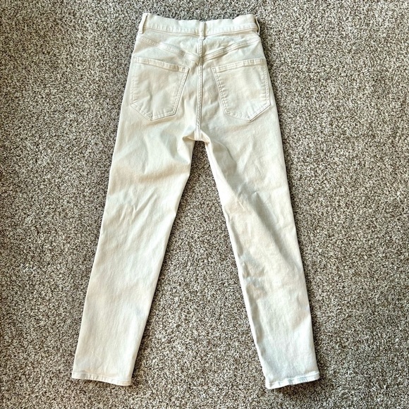🦋 Express White Super High Rise Slim Jeans 0 0R - Picture 2 of 8